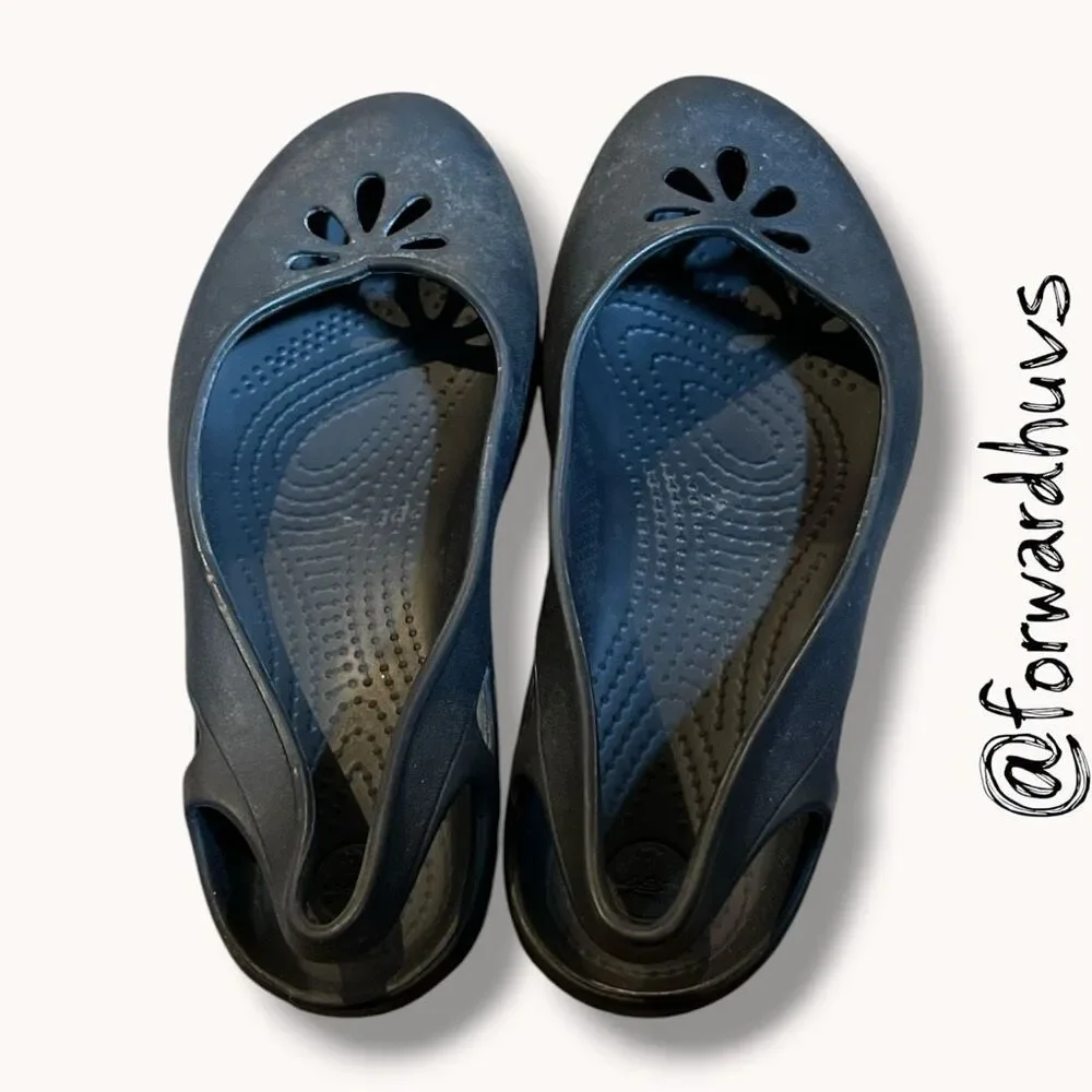 Crocs Kadee Slingback Flats Black Women’s Size 7